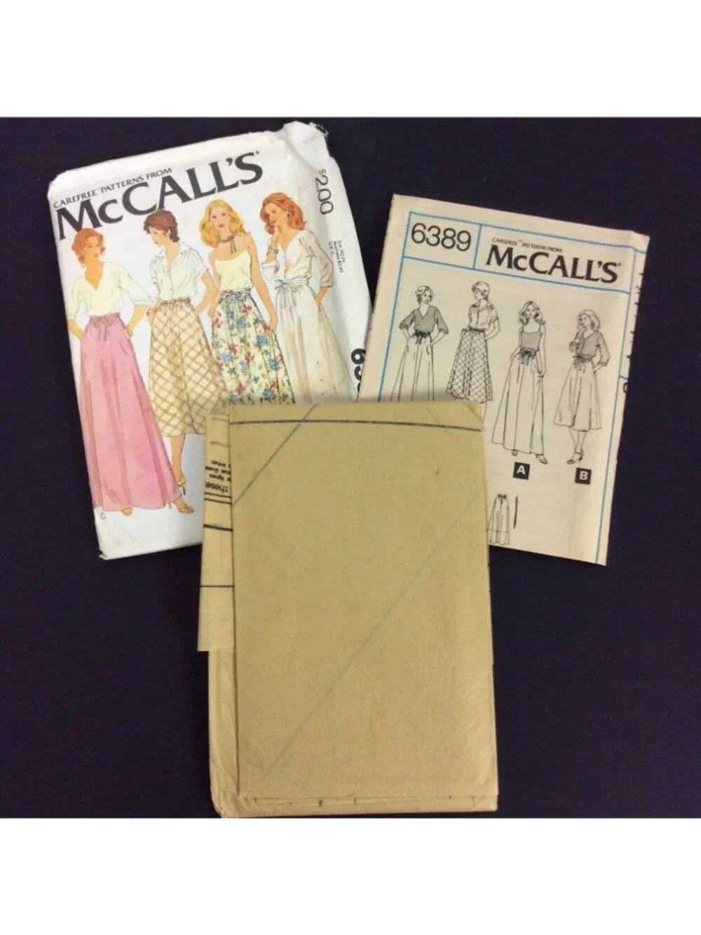 Vintage 1978 McCalls 6389 Sewing Pattern Misses Full Skirts Size 12 Uncut